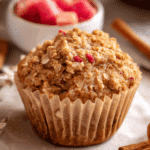 Rhubarb Muffins with Cinnamon Sugar Topping