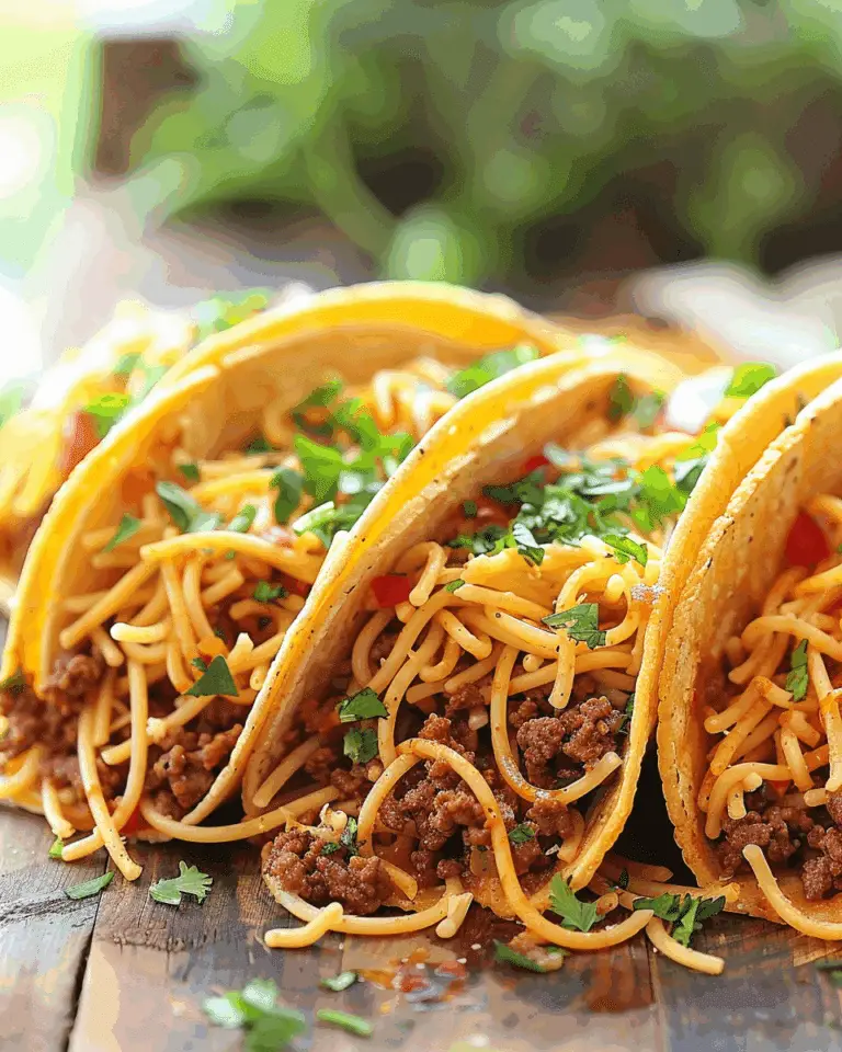 Spaghetti Tacos with Ground Beef