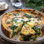 Cottage Cheese & Spinach Crustless Quiche