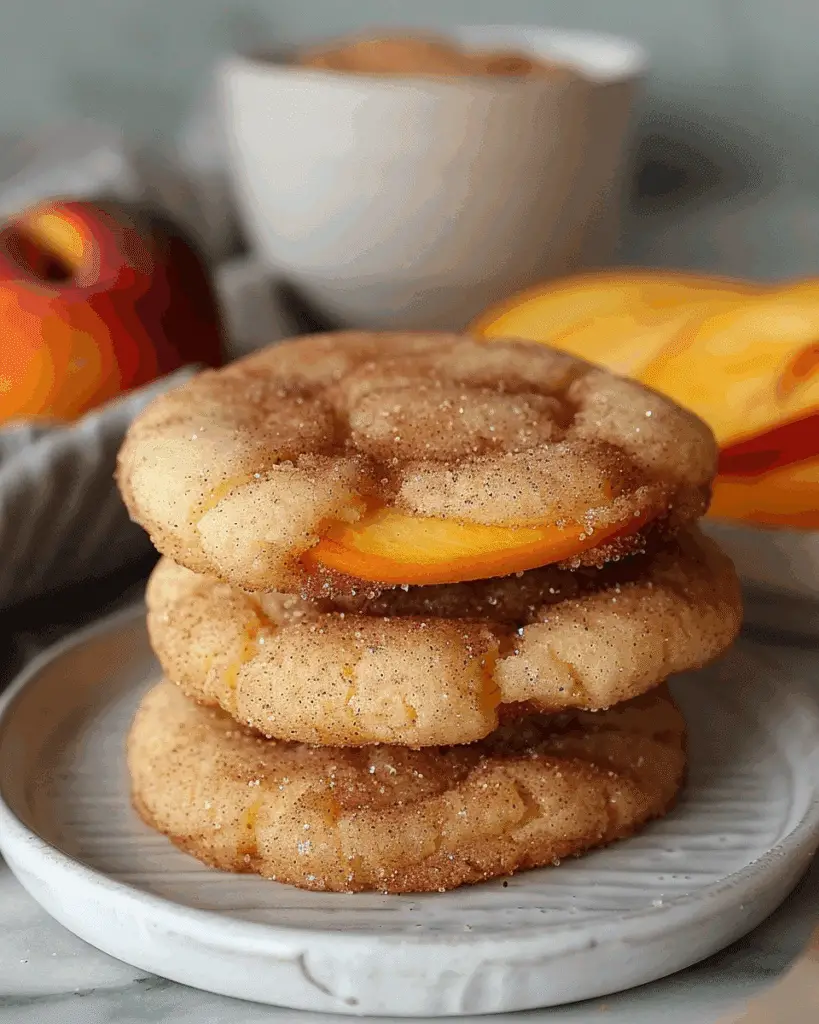 Peach Snickerdoodle Cookies