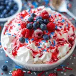 Patriotic Poke Cake - Red, White & Blue 4th of July Dessert