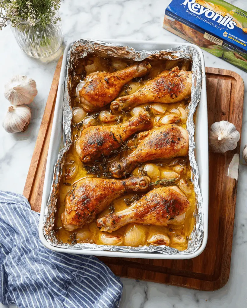 Easy, Oven-Roasted French Garlic Chicken