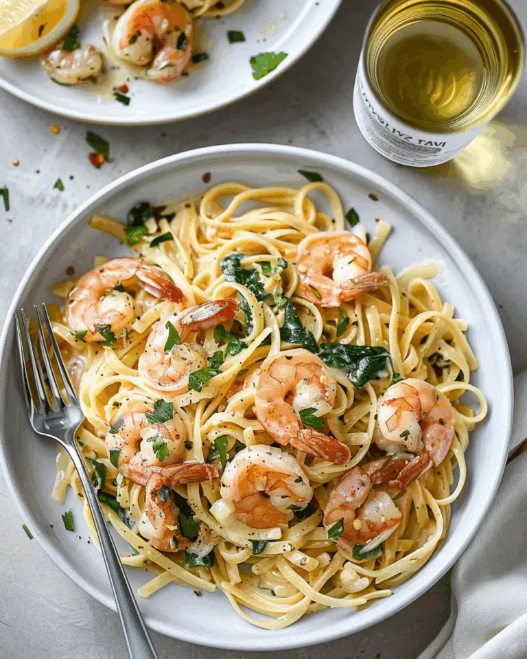 Creamy Tuscan Shrimp Linguine