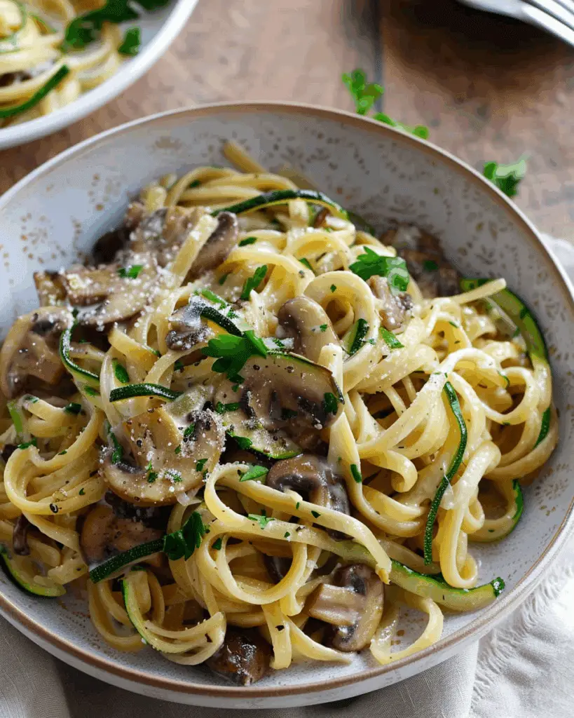 Zucchini Mushroom Pasta