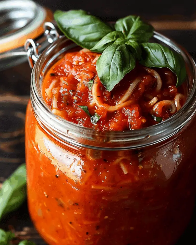 Homemade Tomato and Basil Spaghetti Sauce