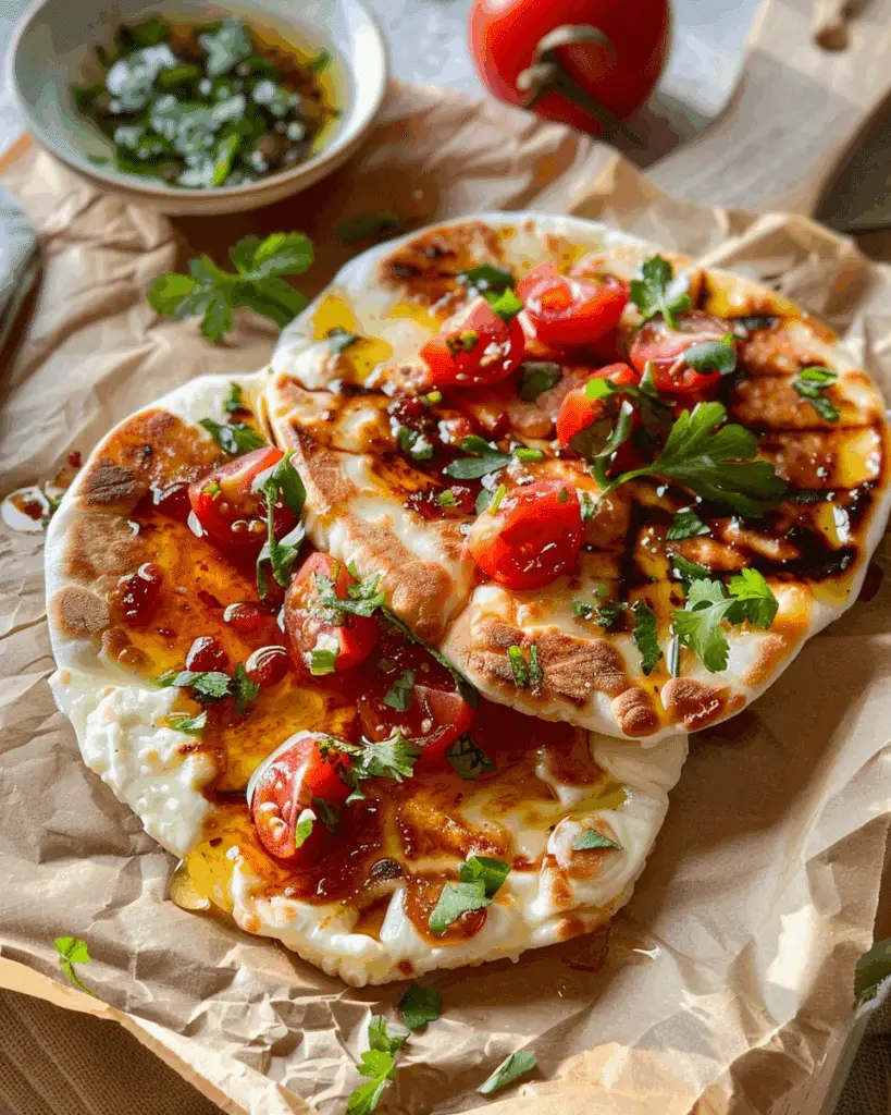 Hot Honey Halloumi Pittas