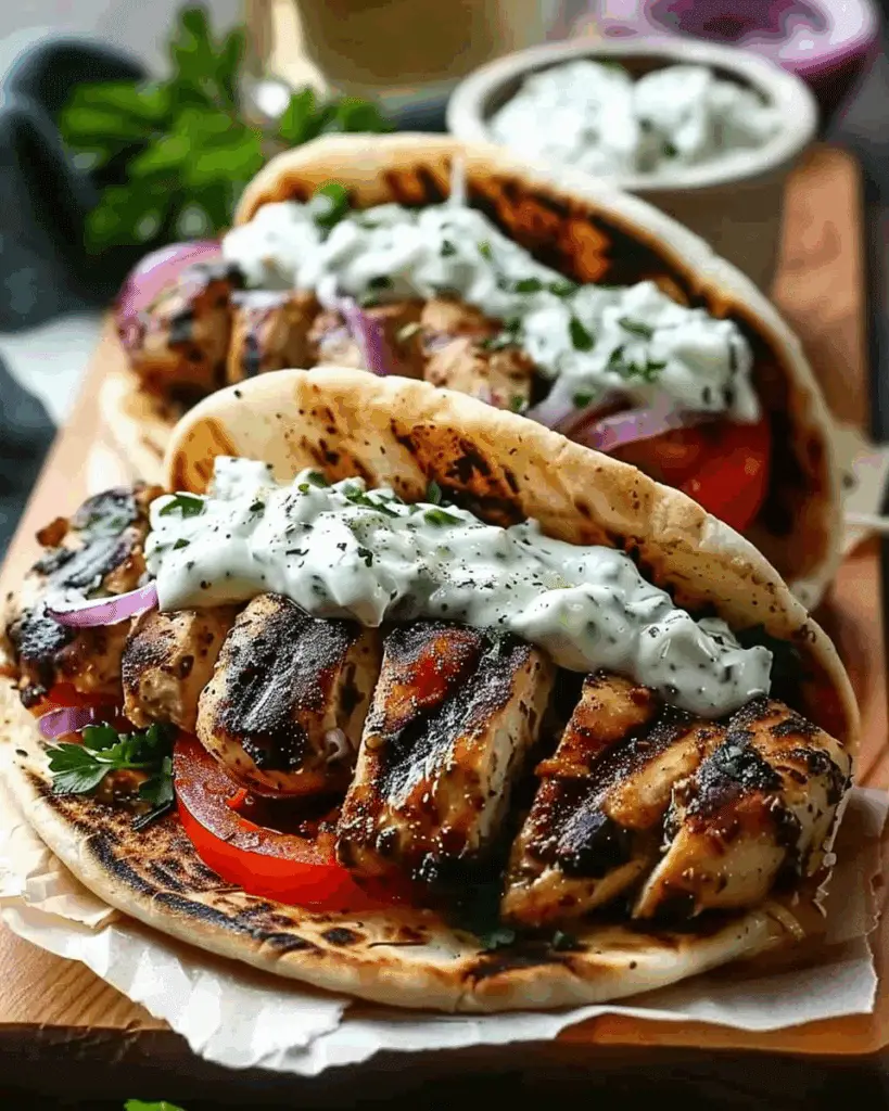 Greek-Style Chicken Gyros with Homemade Tzatziki