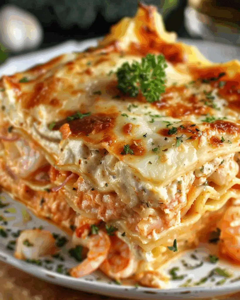 Seafood Lasagna with Shrimp & Crab