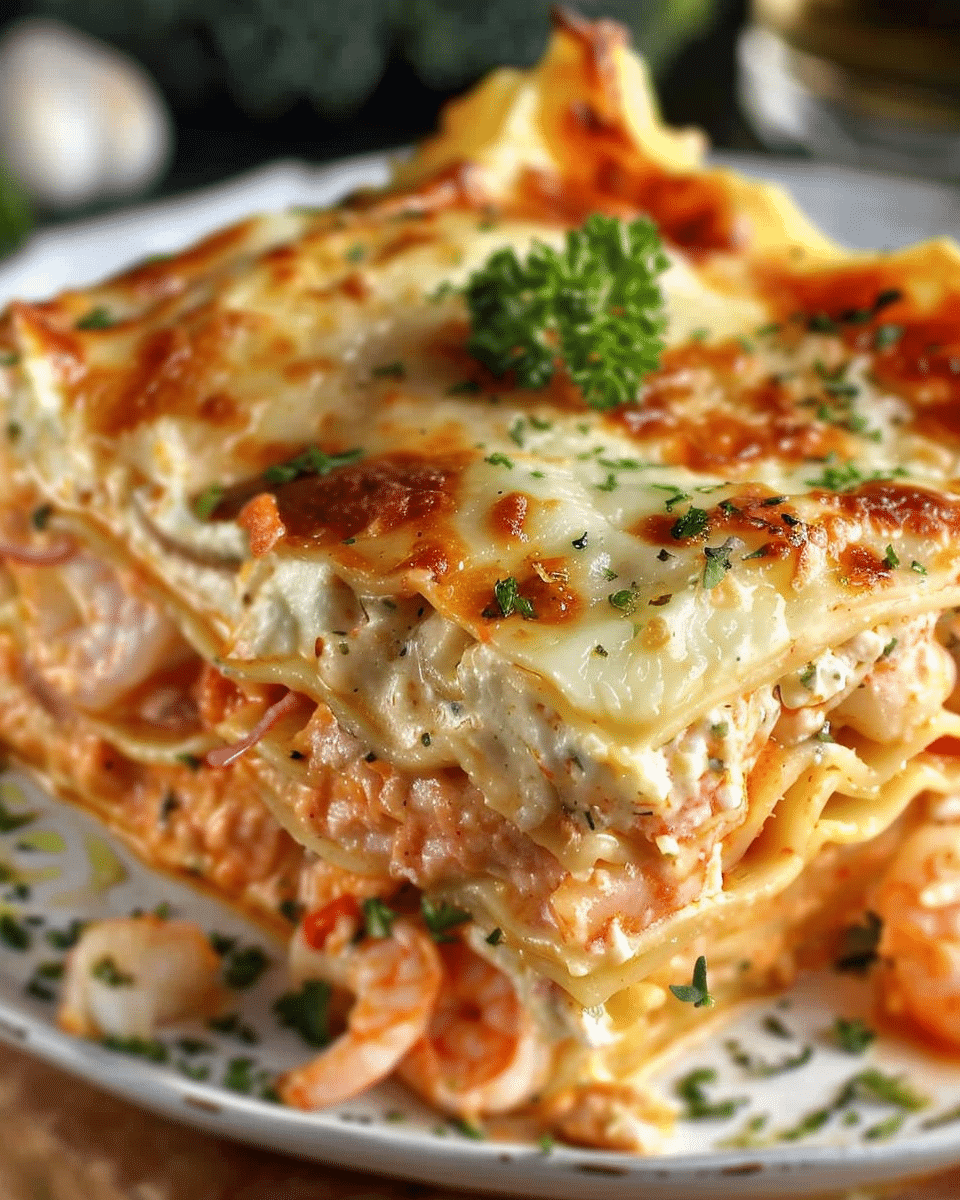 Seafood Lasagna with Shrimp & Crab