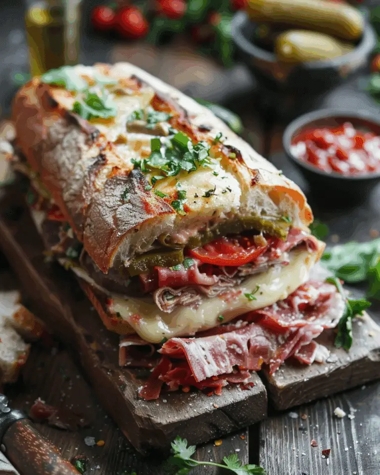 Giant Muffaletta Italian Sandwich
