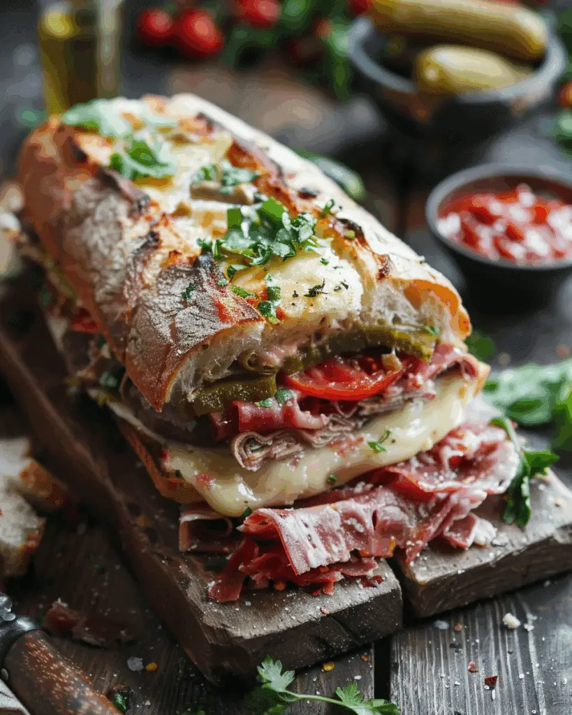 Giant Muffaletta Italian Sandwich