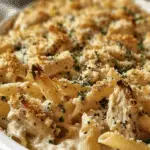 Garlic Parmesan Chicken Pasta Bake
