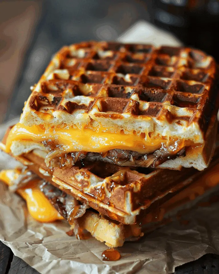 Bourbon-Maple Brisket Grilled Cheese Wafflewich