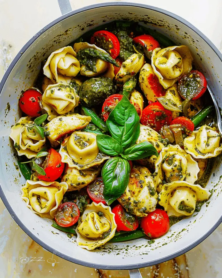 Pesto Chicken Tortellini and Veggies