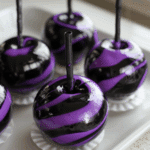 Black Poison Swirl Candy Apples