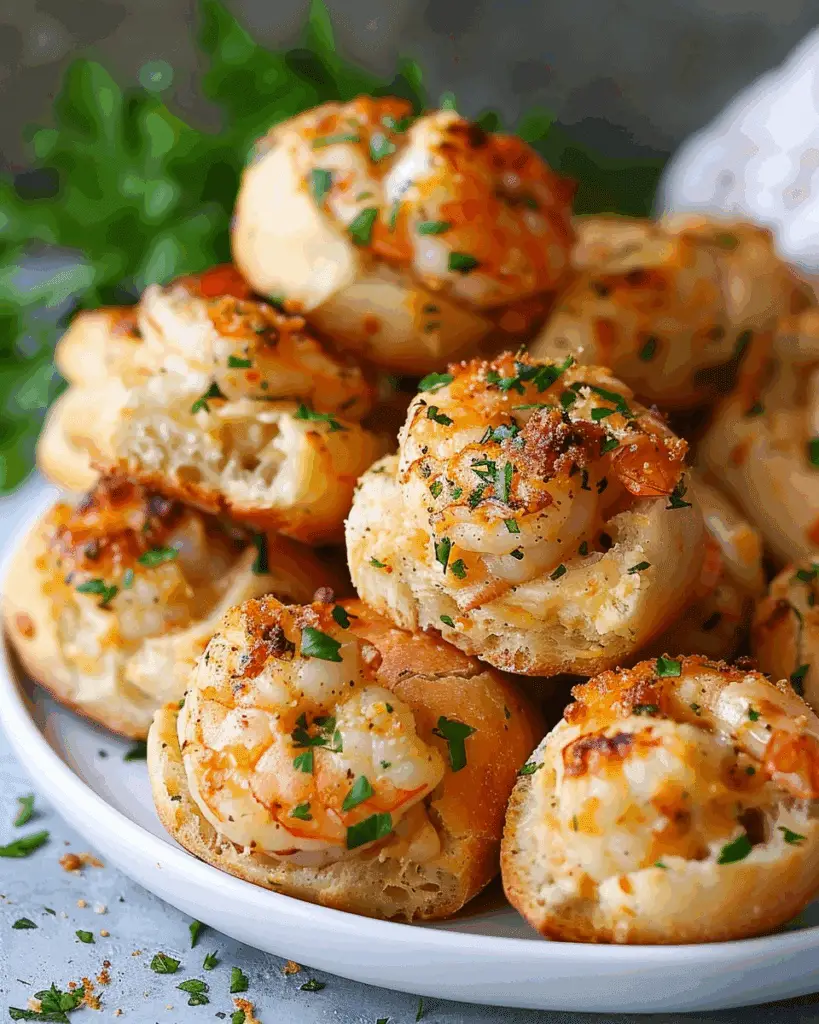 Crabby Shrimp Garlic Bread Bombs