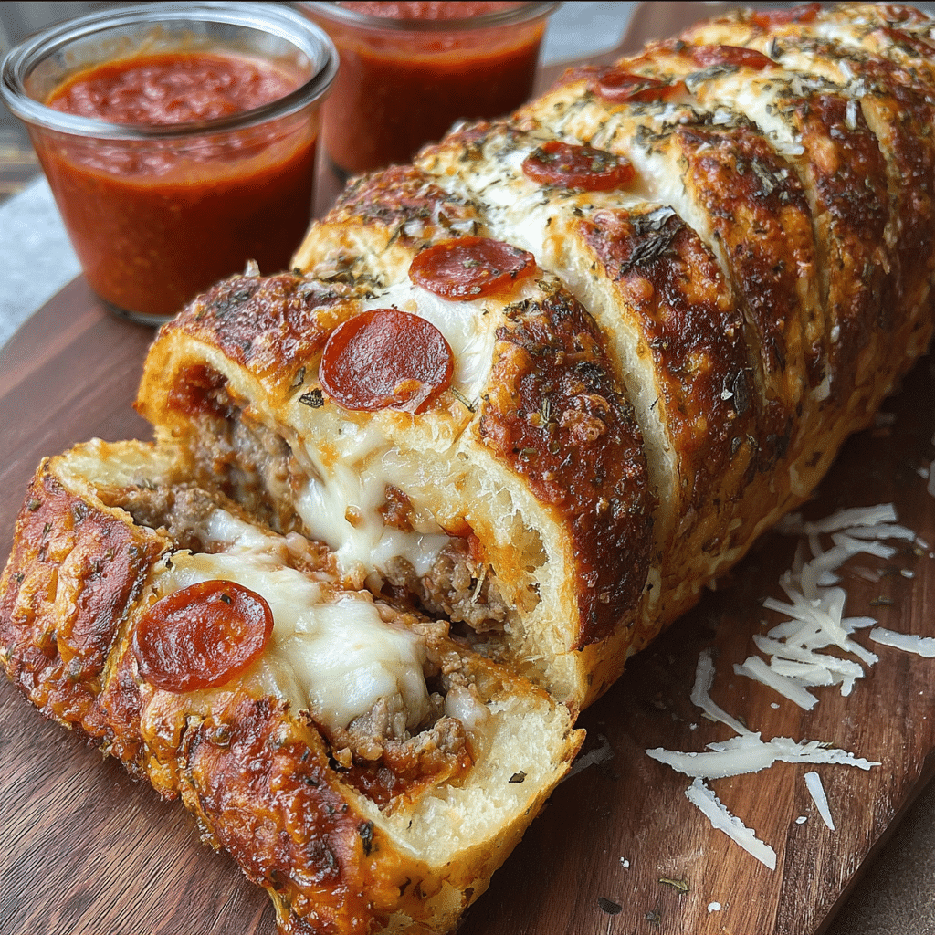 Meat Lovers Pizza Bread Recipe - Recipe Image