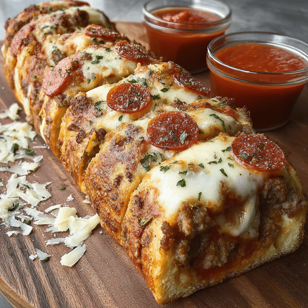Meat Lovers Pizza Bread Recipe - Recipe Image