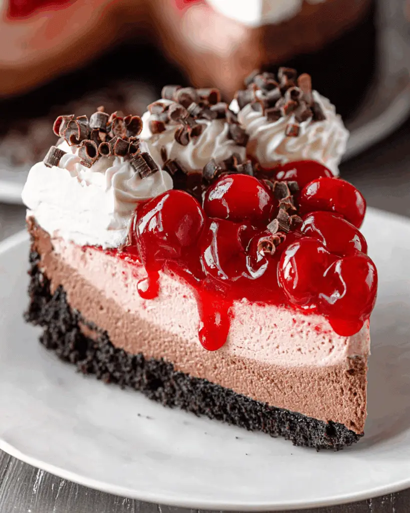 No Bake Black Forest Cheesecake Recipe