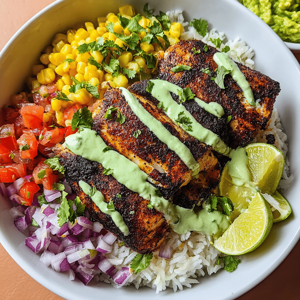 Blackened Fish Taco Bowls Recipe - Recipe Image