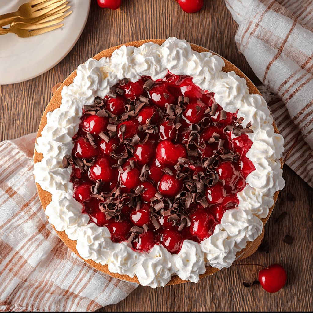 No Bake Black Forest Cheesecake Recipe - Recipe Image