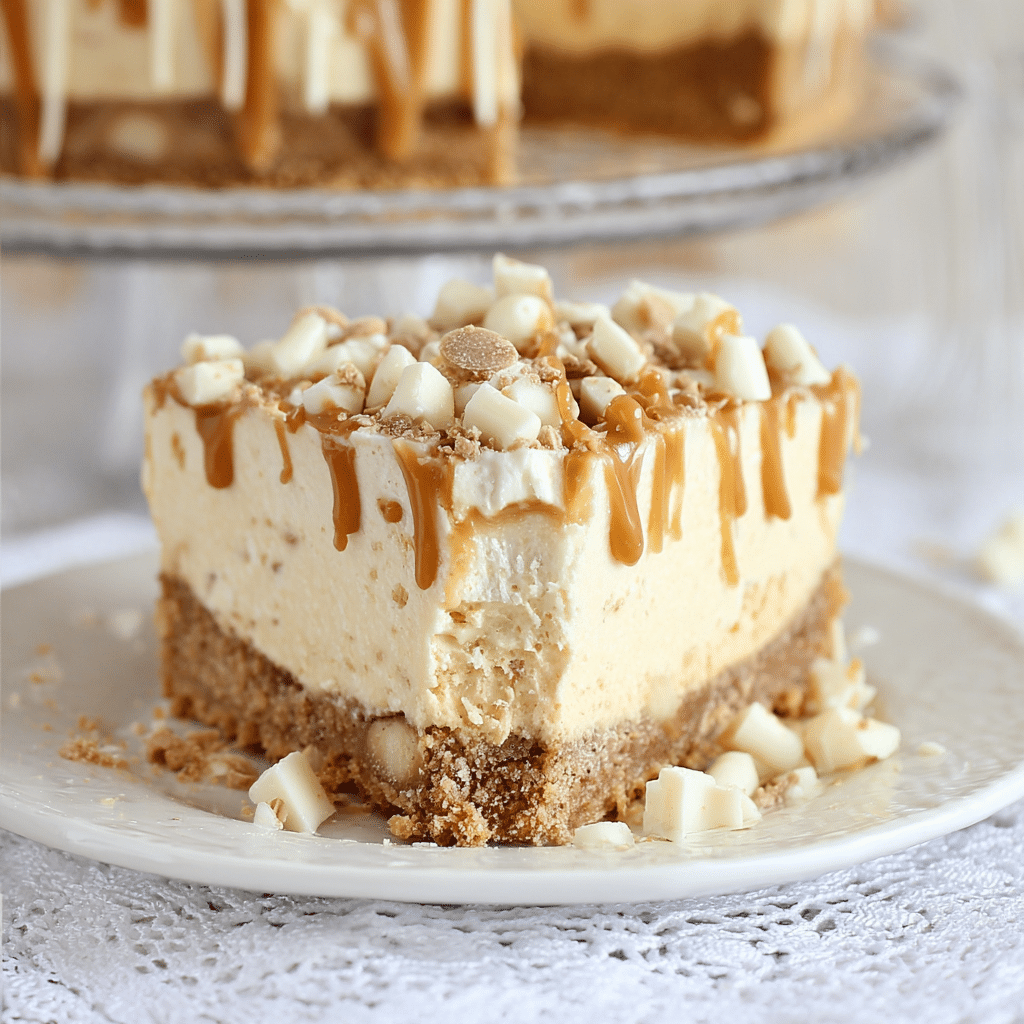 White Chocolate Peanut Butter Cheesecake Recipe - Recipe Image