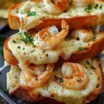 Cheesy Garlic Bread Shrimp Grilled Cheese