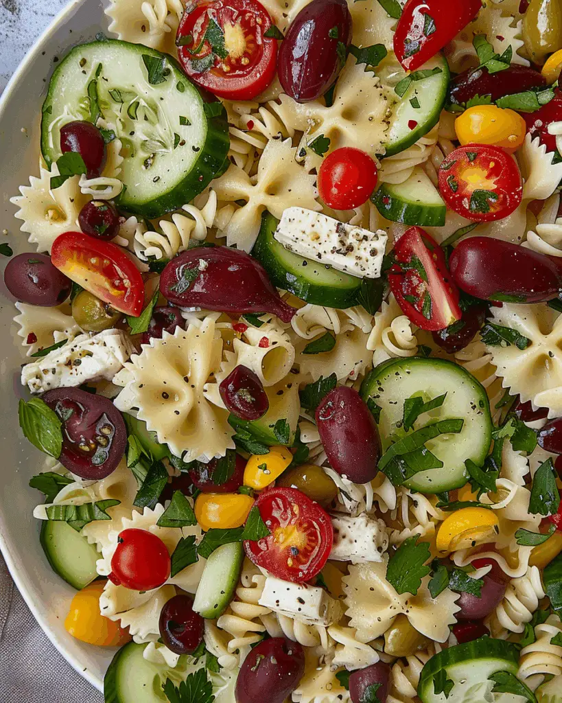 Healthy Greek Pasta Salad