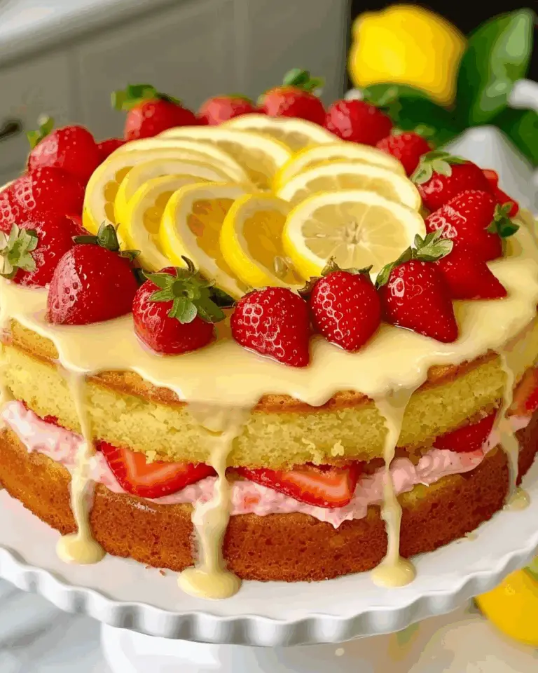 Strawberry Lemonade Buttermilk Cake