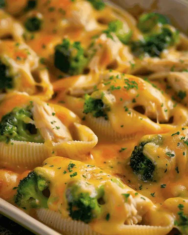 Cheesy Chicken & Broccoli Stuffed Shells