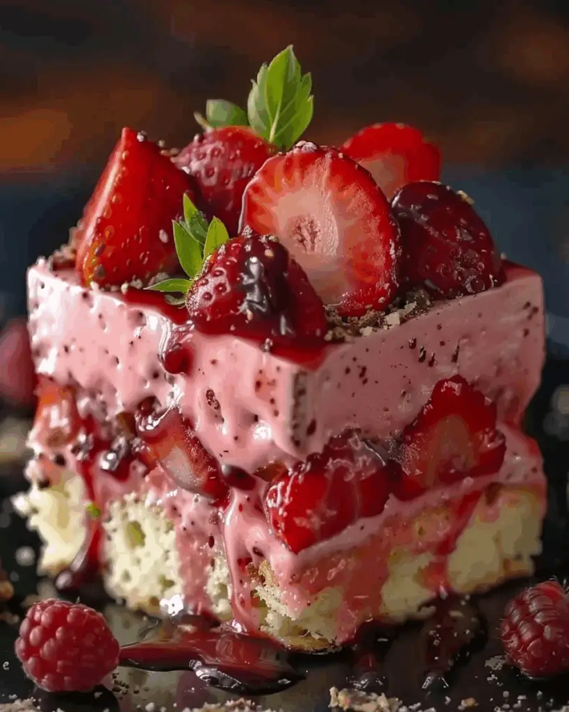 Strawberry Seismic Cake