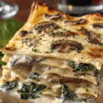 Spinach and Mushroom White Lasagna