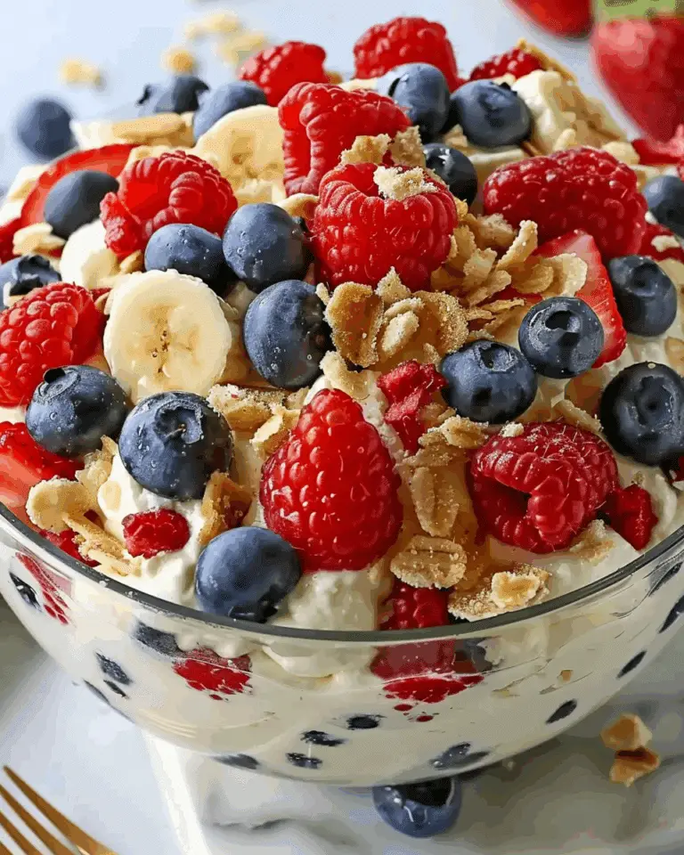 White and Blue Cheesecake Salad