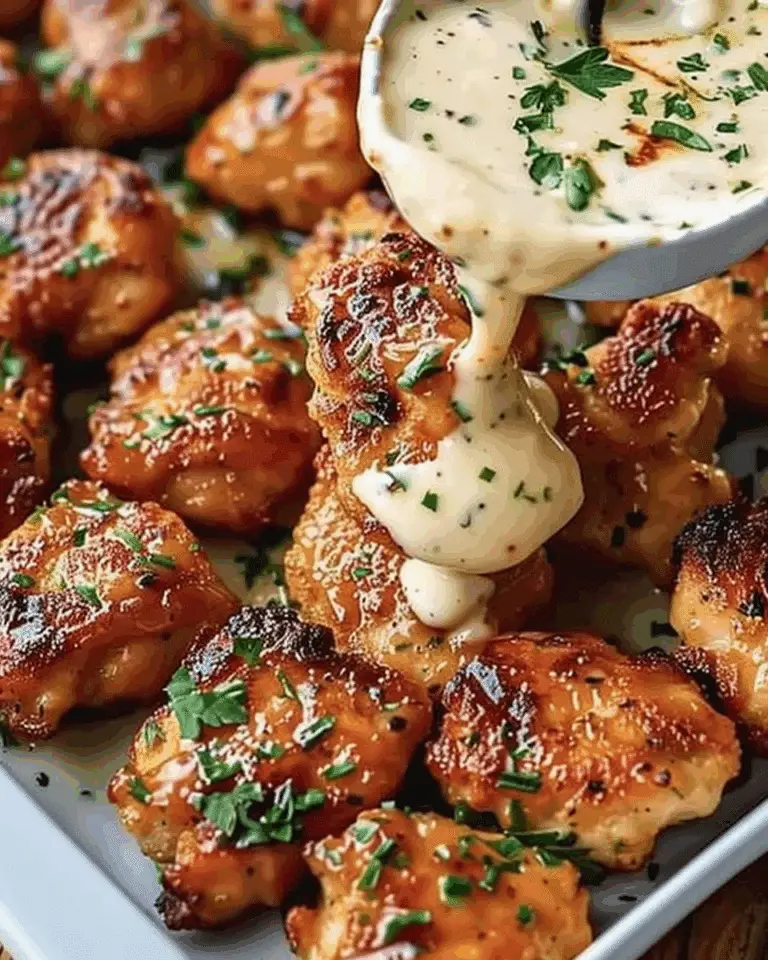 Best Grilled Chicken Bites with Creamy Garlic Sauce