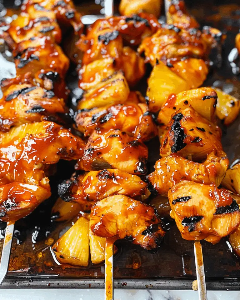 BBQ Pineapple Chicken Kabobs