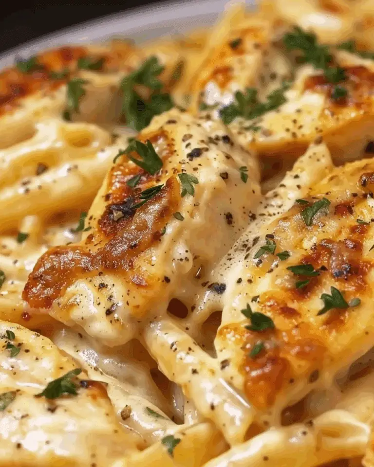 Baked Creamy Chicken Mozzarella Pasta