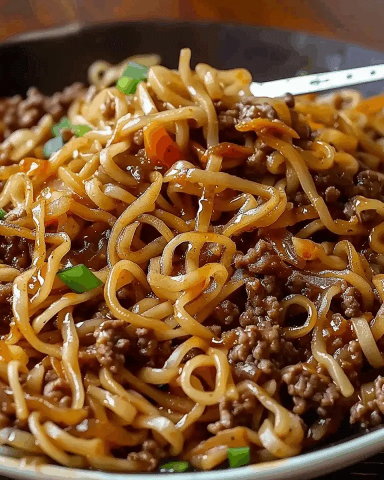 Mongolian Ground Beef Noodles
