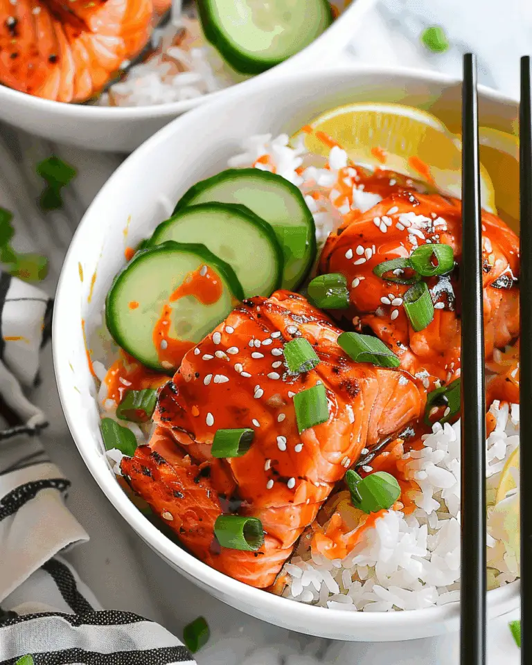 Spicy Sriracha Salmon Bowls