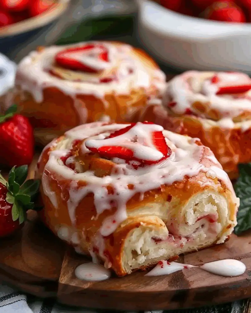 Strawberry Cheesecake Cinnabon Rolls Recipe