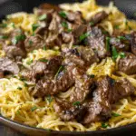 Garlic Butter Steak Lightning Noodles