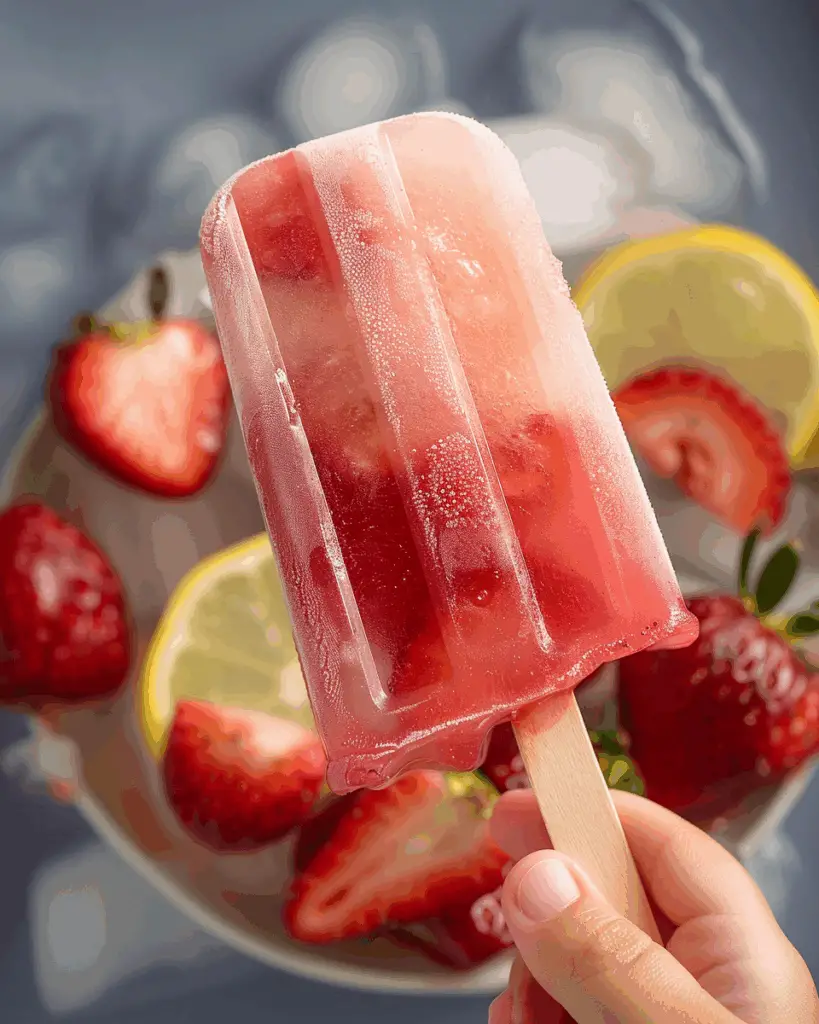 Strawberry Lemonade Popsicles