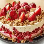 Berrylicious Strawberry Crunch Cheesecake
