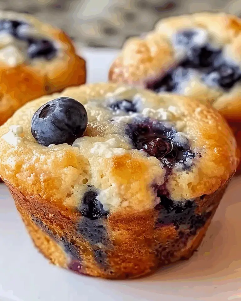 Small Batch Blueberry Cottage Cheese Muffins