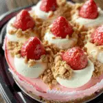Strawberry Cheesecake with Banana Pudding and Strawberry Crunch
