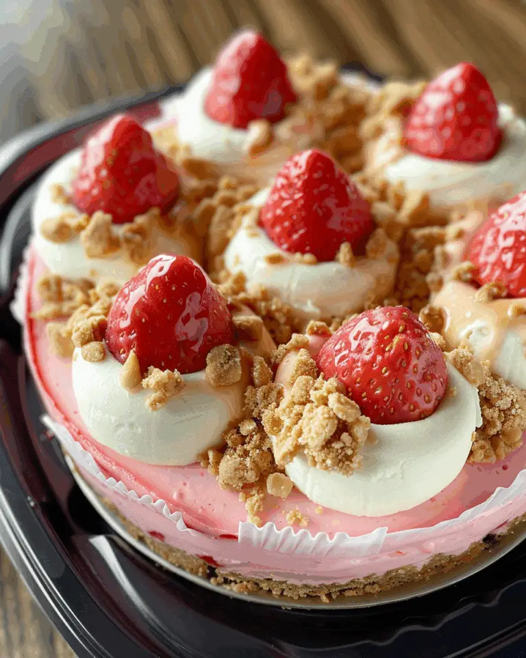 Strawberry Cheesecake with Banana Pudding and Strawberry Crunch