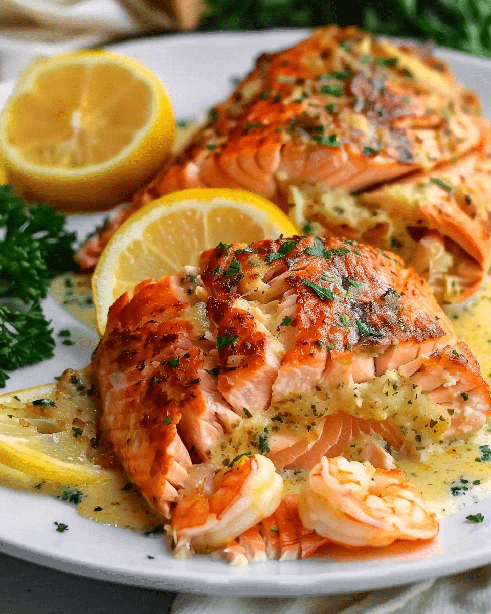 Best Crab and Shrimp Stuffed Salmon