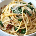 Spaghetti & Spinach with Sun-Dried Tomato Cream Sauce