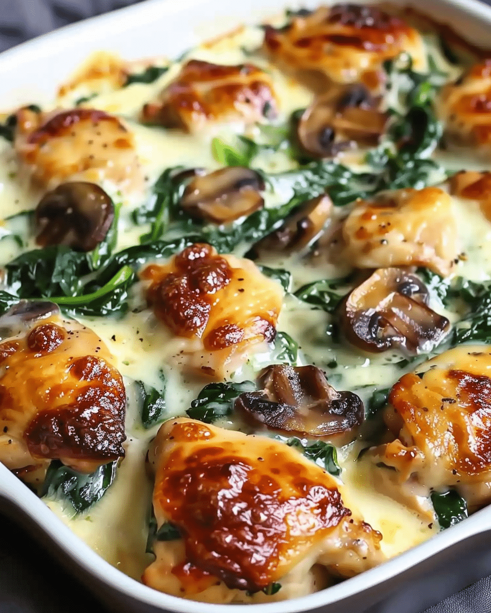 Chicken, Spinach, and Mushroom