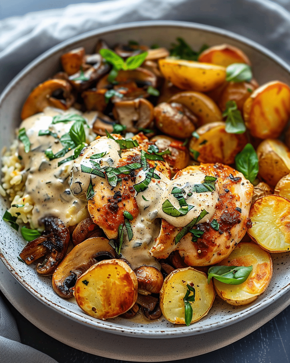 Coconut Basil Garlic Chicken Stir-Fry Bowl