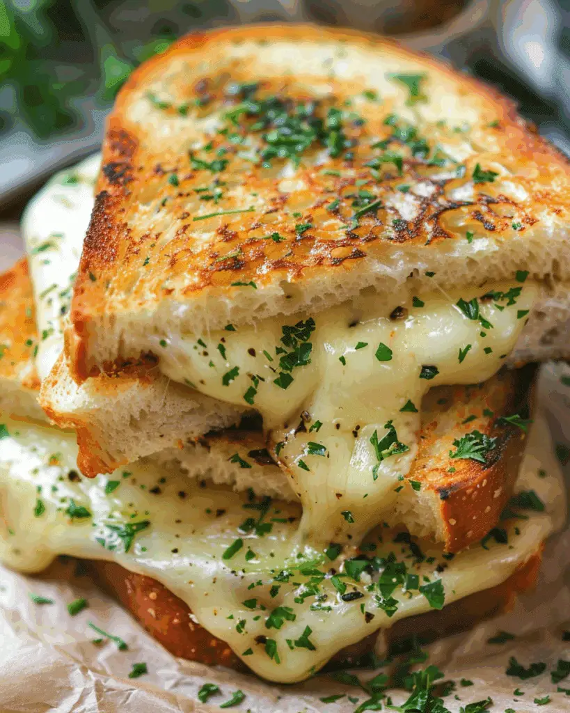 Garlic Bread Grilled Cheese